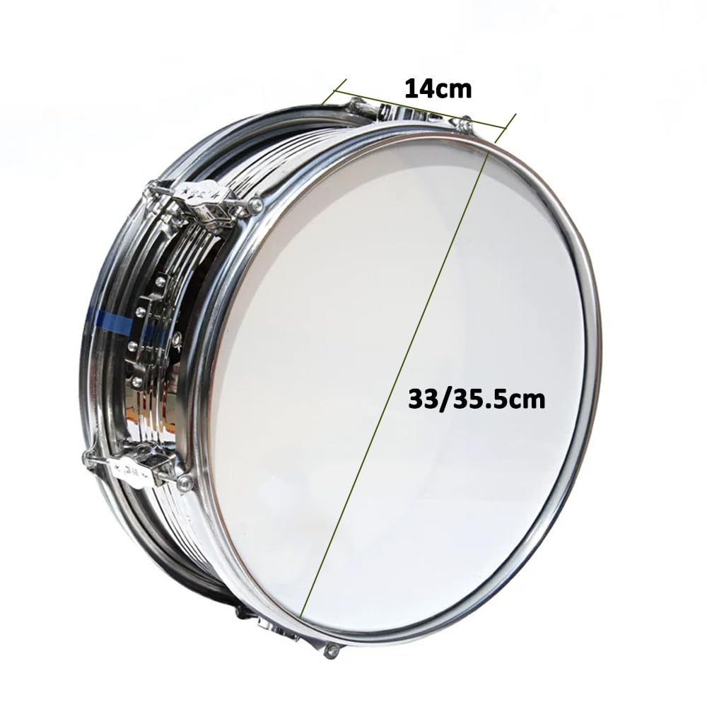Tambor de caja de acero inoxidable, utilizado para animar a los fanáticos, tambores energizadores de multitudes, instrumento de percusión para animar juegos,33CM