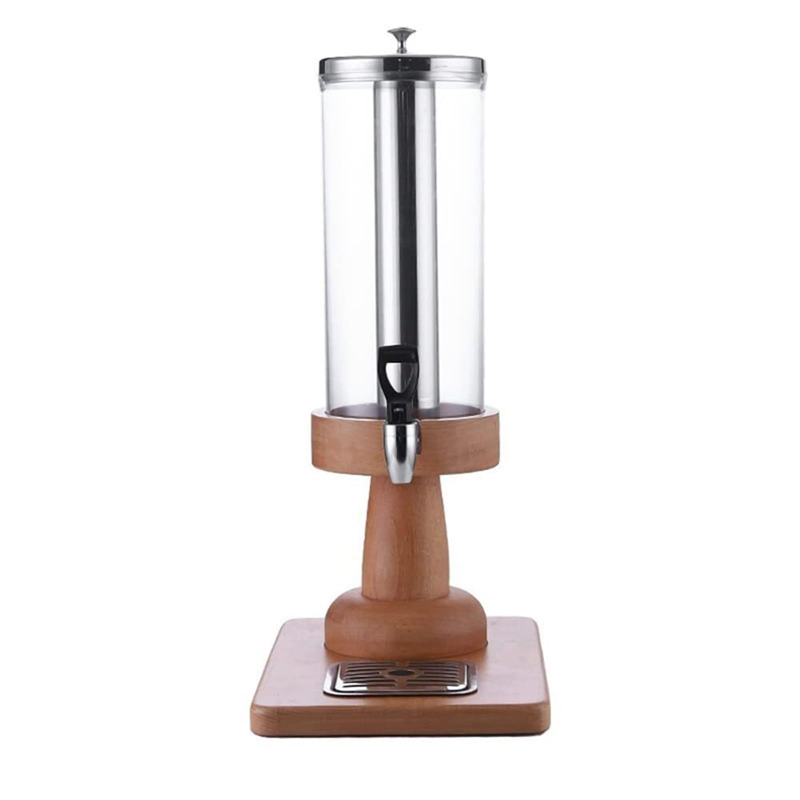ASerZenith Juice Dispenser 2Pcs Drinks Dispenser With Tap Beverage Dispensers With Wooden Stand And Stainless Steel Spigot For Drinks Tea Ice Chamber(Color1)