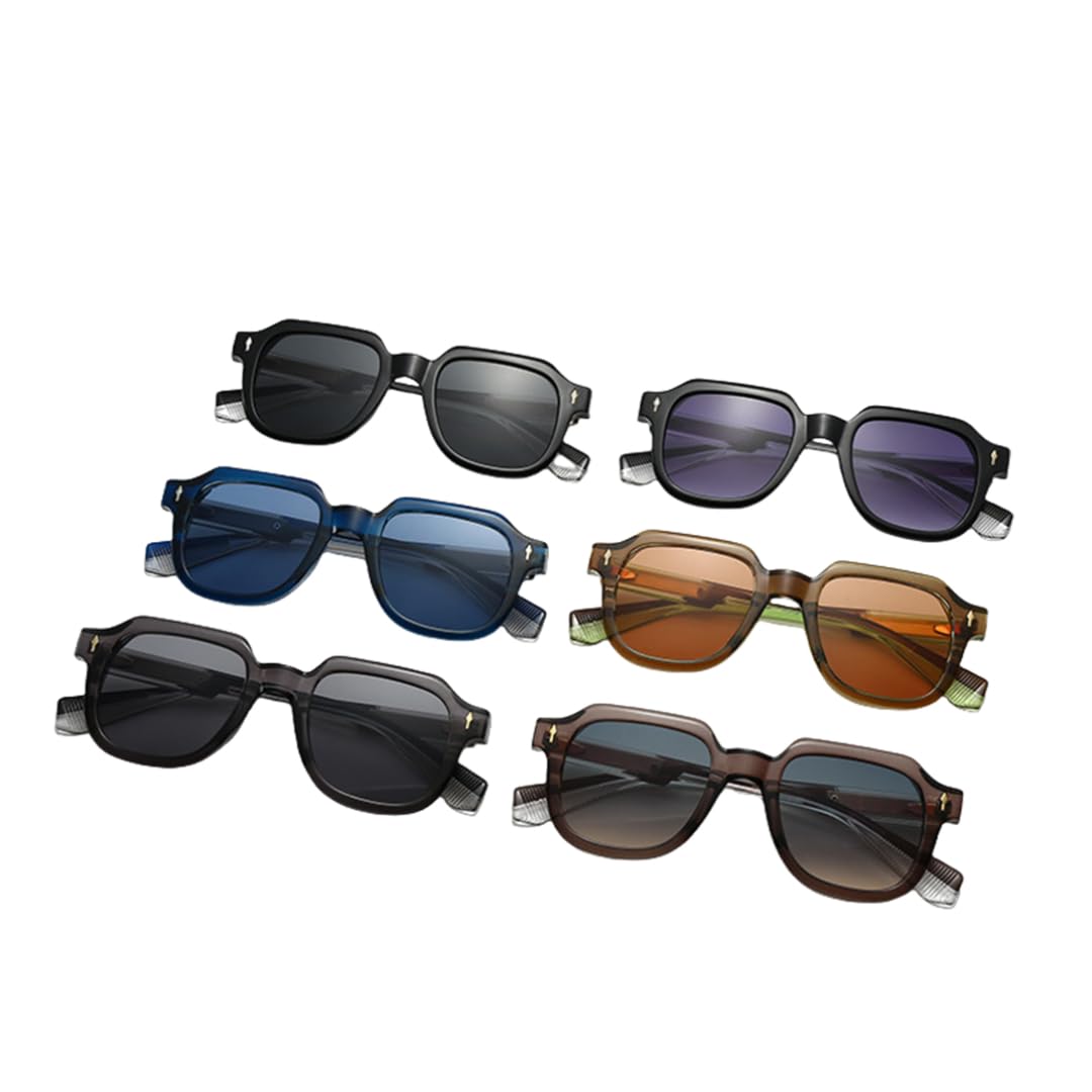 Occhiali da sole vintage rettangolari da uomo e da donna di lusso, occhiali da sole alla moda da uomo, UV400