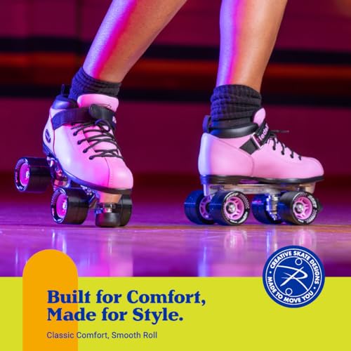 Image of Riedell Dart Roller Skates for Men and Women - Colorful, Ultra-Durable Speed Skate with Precision Fit and Matching Color Wheels, Roller Skates