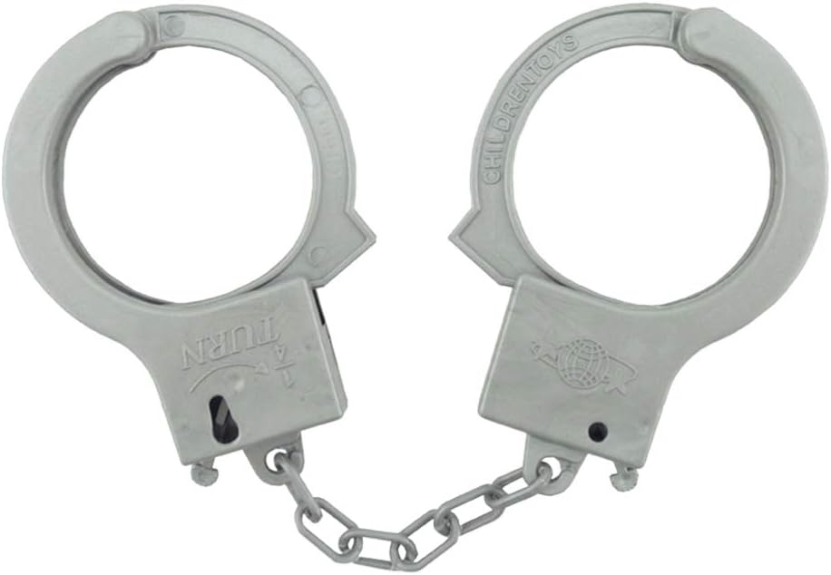 Tomaibaby 12Pcs Props Handcuffs Toys Plastic Handcuff Cosplay Props