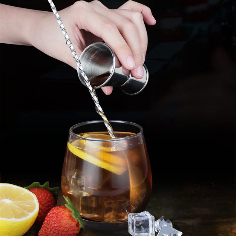 Verre Doseur Cocktail (Jigger) Acier Inoxydable - 25 Ml / 50 Ml - Pour Bar à Domicile, Lave-vaisselle