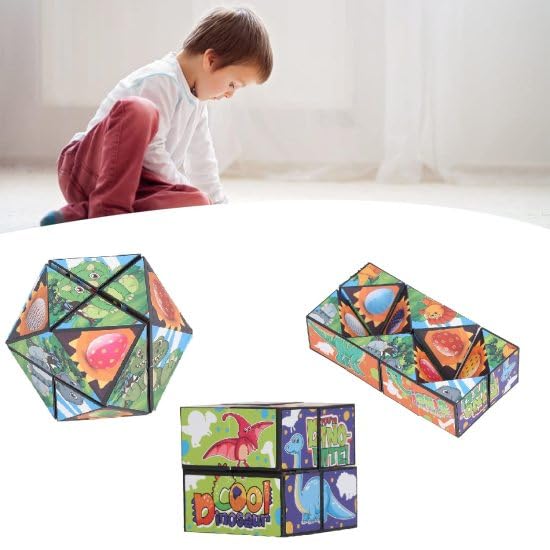 LittleLovik 2 in 1 3D Puzzle Cube, Transforming Speed Puzzle, Shaped Shifting Folding Speed Puzzle Toy, Relieve Stress Educational for Children for Party (Pack of 1).