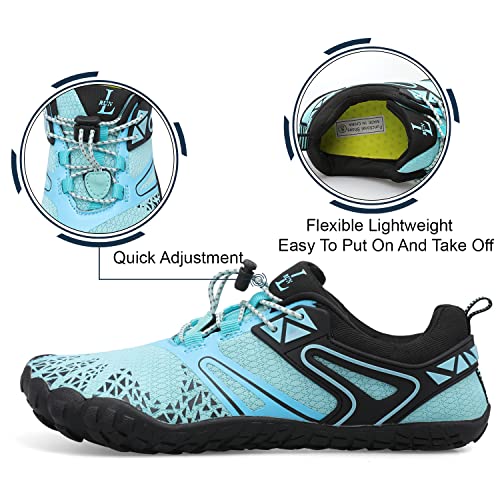 Image of L-RUN Barefoot Water Shoes Women Mens Aqua Sock Athletic Hiking Water Sports Shoes for Swim Beach Pool Sand Diving Walking