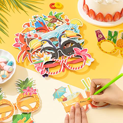Vinsot-32-Pack-Beach-Pool-Party-Eyeglasses-Decor-Summer-Luau-Paper-Glasses-Bulk-Hawaiian-Sunglasses-Frame-Tropical-Pool-Props-Photo-Booth-Props-for-Luau-Beach-Party-Favors-Birthday-Supplies-Decor Vinsot 32 Pack Beach Pool Party Eyeglasses Decor Summer Luau Paper Glasses Bulk Hawaiian Sunglasses Frame Tropical Pool Props Photo Booth Props for Luau Beach Party Favors Birthday Supplies Decor