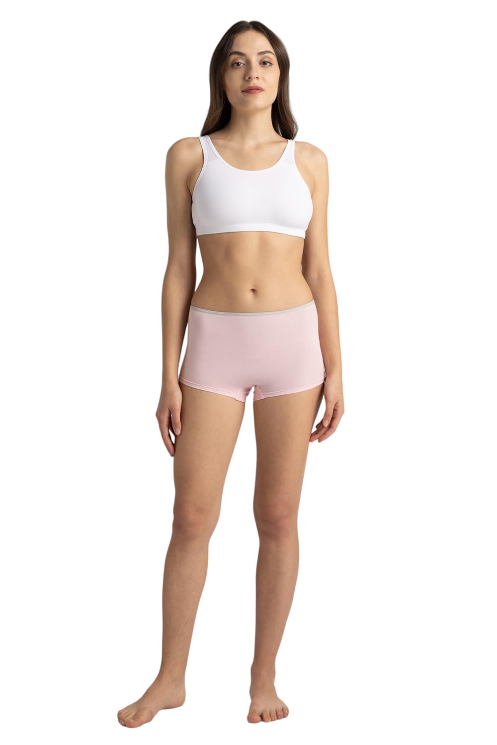 Van HeusenWomen Cotton Blend Anti Bacterial Boyshorts - Moisture Wicking, Full Coverage