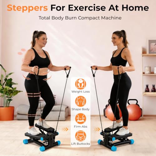 Image of NEWBULIG Mini Stepper for Exercise at Home Stair Step Machine for Indoor Fitness Portable Home Gym Stepper for Full Body Workout 300lb Weight Capacity