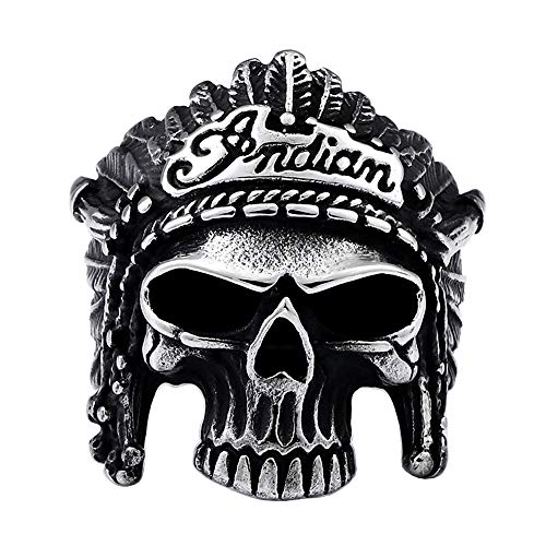 Image of Genuine Stainless Steel Ring Jewelry for Men Fashion Punk Biker Skull Rings