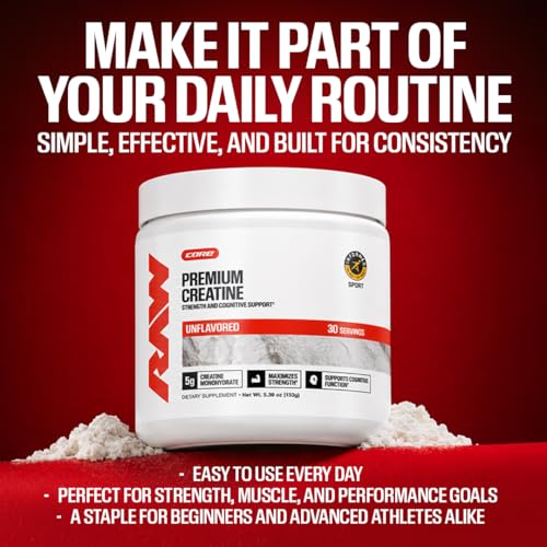 RAW Nutrition Creatine Monohydrate Powder Unflavored 100 Servings — view 6