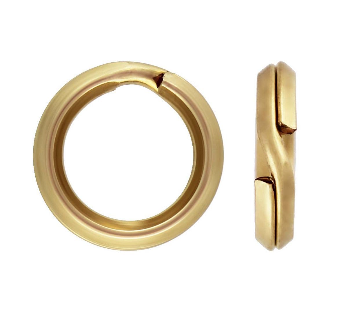 10pcs Adabele Real 1/20 14K Gold Filled 5.2mm Split Jump Ring Round Open Connector Non Tarnish for DIY Craft Charm Jewelry Making JK6-A5
