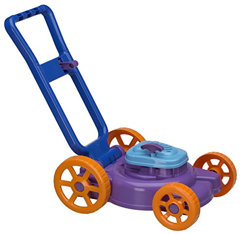 American Plastic Toys Kidsâ€™ Nesting Lawn Mower with Pull Starter, Power Shifter, Awesome Motor Noise, Large Rear Wheels, Fun Yard Role Play Experience, for Ages 3+