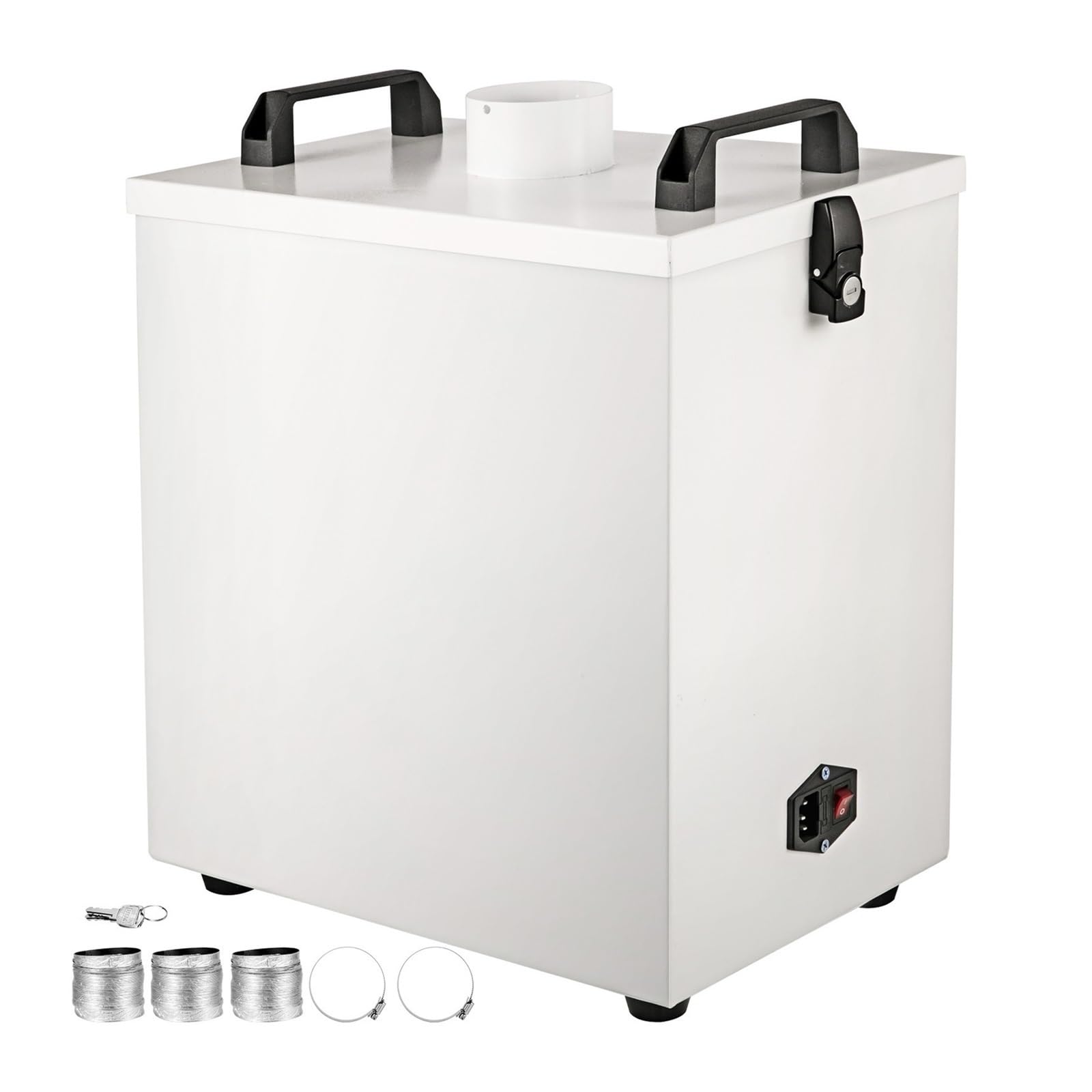 Estrattore di fumi purificatore d'aria da 80 W, 180 m³/h, a basso rumore, for la rimozione serrande metalliche for macchine for incisione CNC CO2 Per uso fai da te