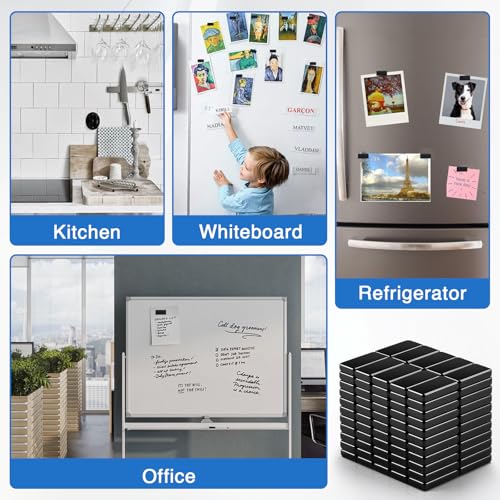 Image of MIKEDE Small Bar Neodymium Magnets, 10x5x2 mm Rectangular Rare Earth Magnets for Crafts, Heavy Duty Strong Hold for Refrigerator, Tool Storage, Whiteboard, DIY - 210 Pcs