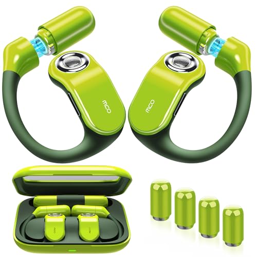 OJW Open-Ear Headphones with Earhooks, Replaceable Battery...