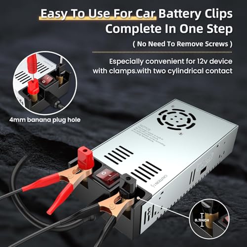 Image of Anbull New Version 600W 110V AC to 12V DC Converter,with ON /Off Switch | Pure Copper Terminals,Upgraded Circuit Board, 12V DC Adapter Transformer, Max 50A 600W Power Supply
