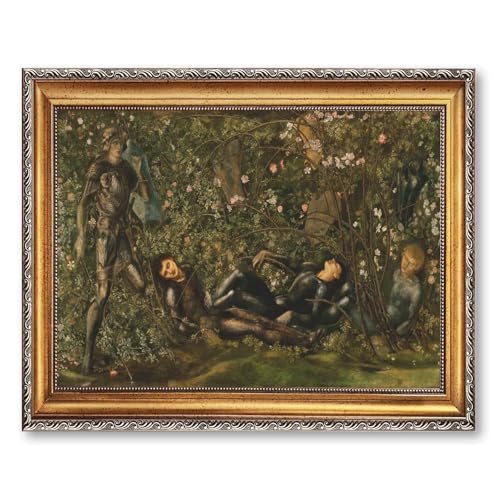 Framed The Briar Rose Floral Garden Poster Canvas Print Vintage