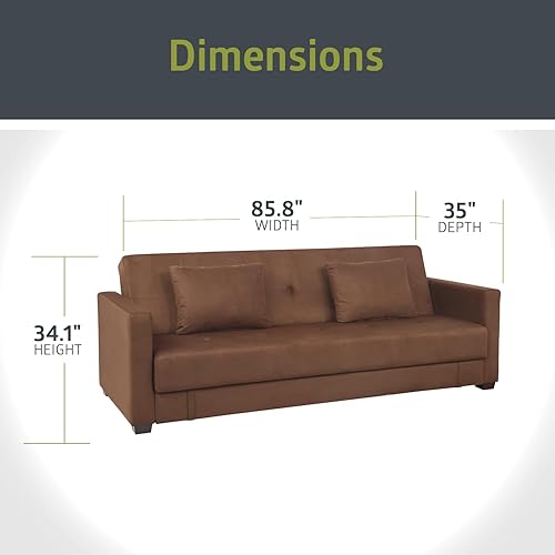 Miniatura 2 de Pearington Mia - Sofá cama de microfibra, multiposición, dormitorio, sala de estar u oficina, futón con almacenamiento adicional debajo del cojín