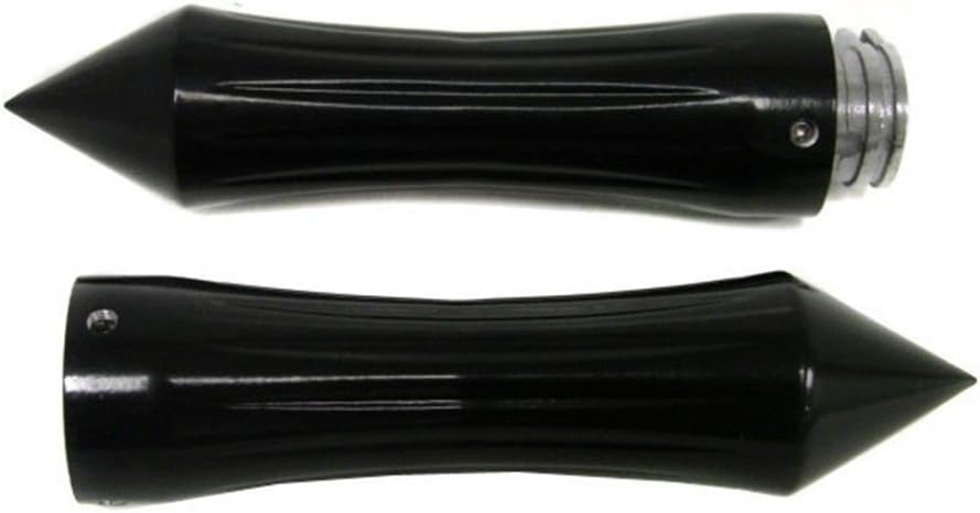 7/8" 22mm Spike Handlebar Motorcycle Handgrip Hand Grips For Harley Honda Kawasaki Suzuki Yamaha Cruiser Chopper Cafe Racer (Black)
