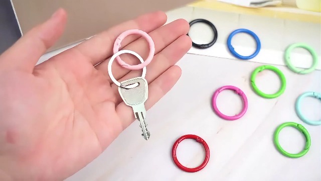 20 Pièces Mousqueton,Mini Mousqueton Coloré,Mousquetons Ronds,Mini