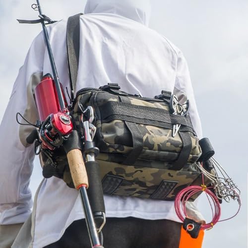 Sac de pêche imperméable multi-compartiments léger et résistant noir - 5