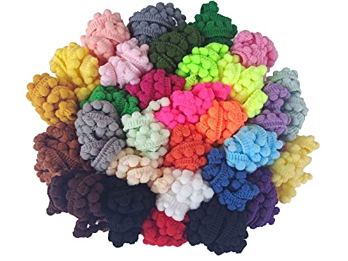 Yo-Yo2015 Mini Pom Pom Trim 60 Yards 30 Colors 5 Mm Pom Pom Ball Fringe Trim For Sewing Accessory Decoration Diy Crafts (Mixed Color 1) #TOP2