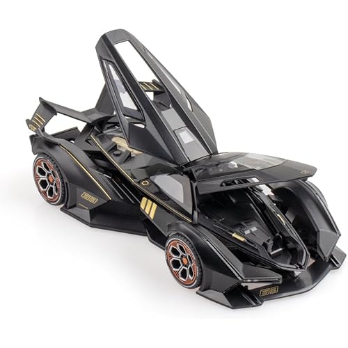 Toy Cars Model Lambo V12 Sports Race Car 1/22 Black Alloy Collectible Diecast Vehicles with Sound and Light