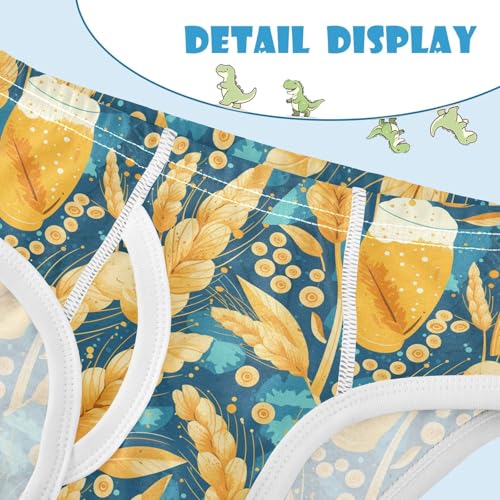 visesunny Boys Potty Training Underwear Delicious Wheat Beer Bubble Breathe Cotton Briefs Size 2T-8Y for Toddler4
