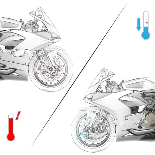 Conductos de refrigeración en fibra de carbono mate liso para frenos Ducati 6