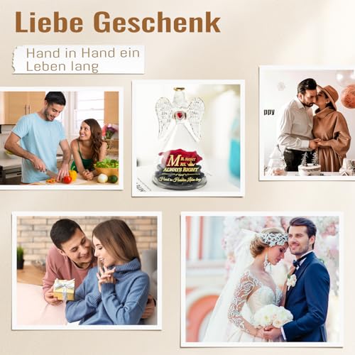 Miofula Eeuwige roos engel cadeau voor koppels en huwelijkscadeaus, bruidspaar, vrouwen hand in hand een leven lang, partner voor Valentijnsdag, Kerstmis, verjaardag - Afbeelding 6