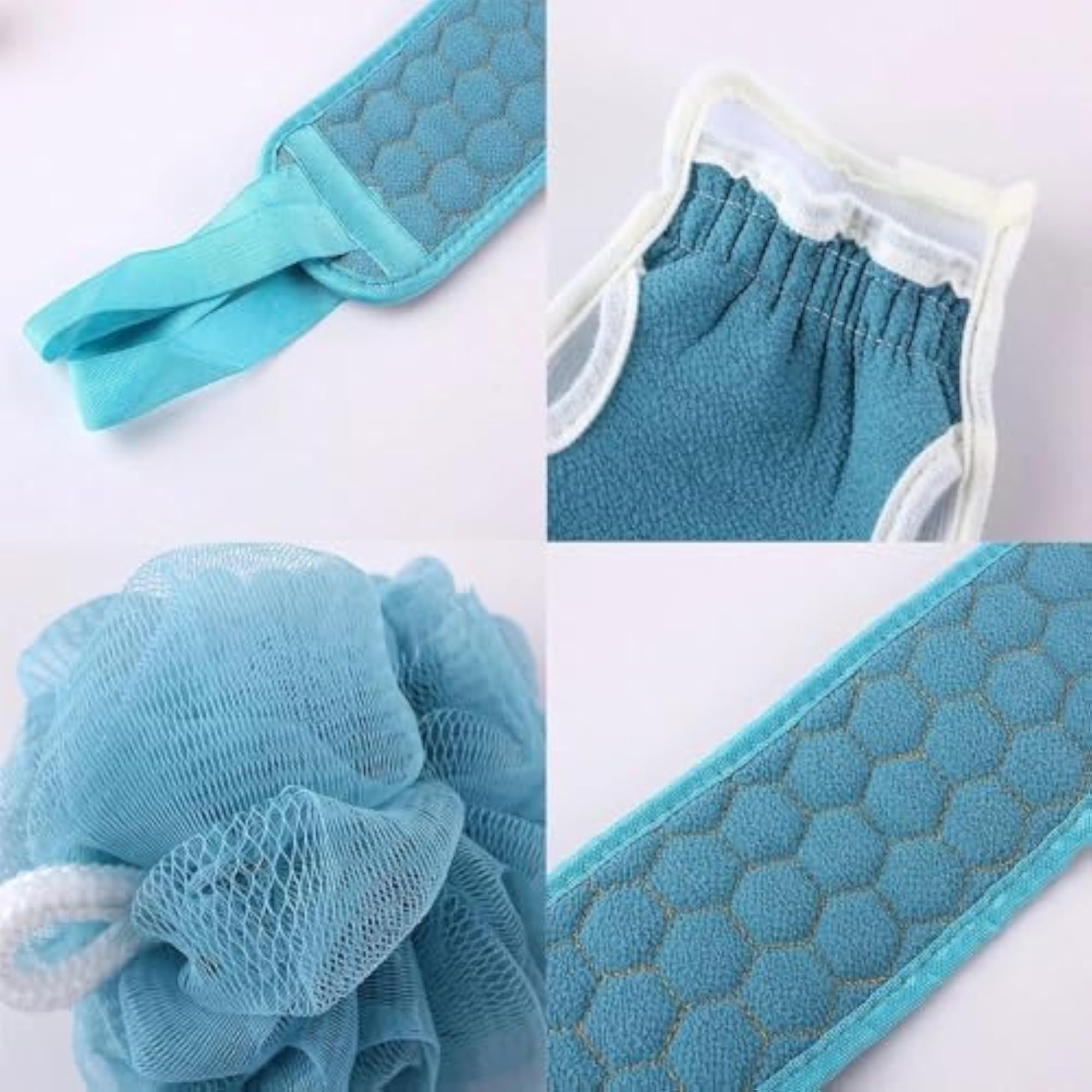 3-Piece Bath and Body Care Set, Exfoliating Scrubber Kit