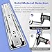 VAGUDE Heavy Duty Drawer Slides Full Extension Side Mount 14 16 18 20 22 24 26 28 30 32 34 36 40 Inch 150 Lbs Metal Dresser Cabine Rails Tracks Glides Runner 1 Pair (Without Lock, 12 Inch)