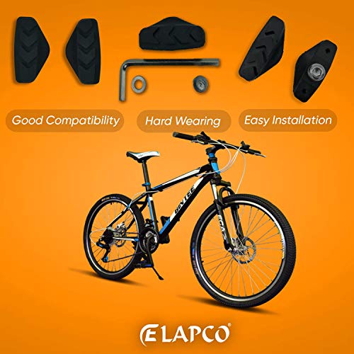 Elapco Bike Brake Pads 4 Pcs With Installation Tool Caliper, Bicycle Brake Pads Ideal Road Brake Pads For Mountain Riders, C Shaped 50Mm Pads For Mountain Bike Brake Pads, Reliable In Wet Condition #TOP4