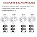 R1 Concepts Front and Rear Brakes and Rotors| Hardware Included| Front and Rear Ceramic Brake Pads and Rotors Kit| Fits 2013-2017 Ford C-Max; 2013-2016 Ford Escape