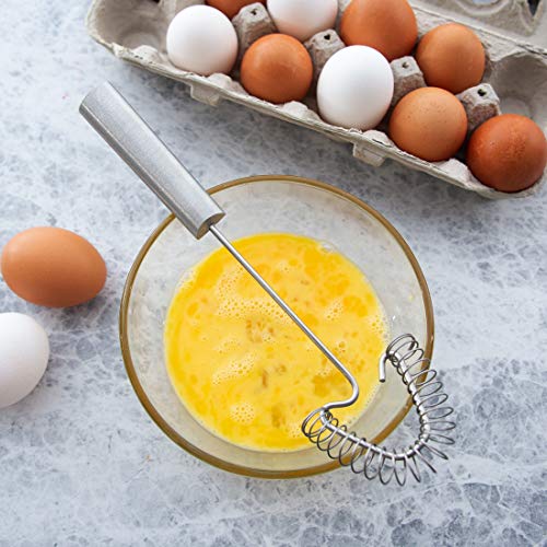 Rada Wire Stainless Steel Kitchen Whisk With Brushed Aluminum, 9-3/8 Inches, Pack Of 2 #TOP2