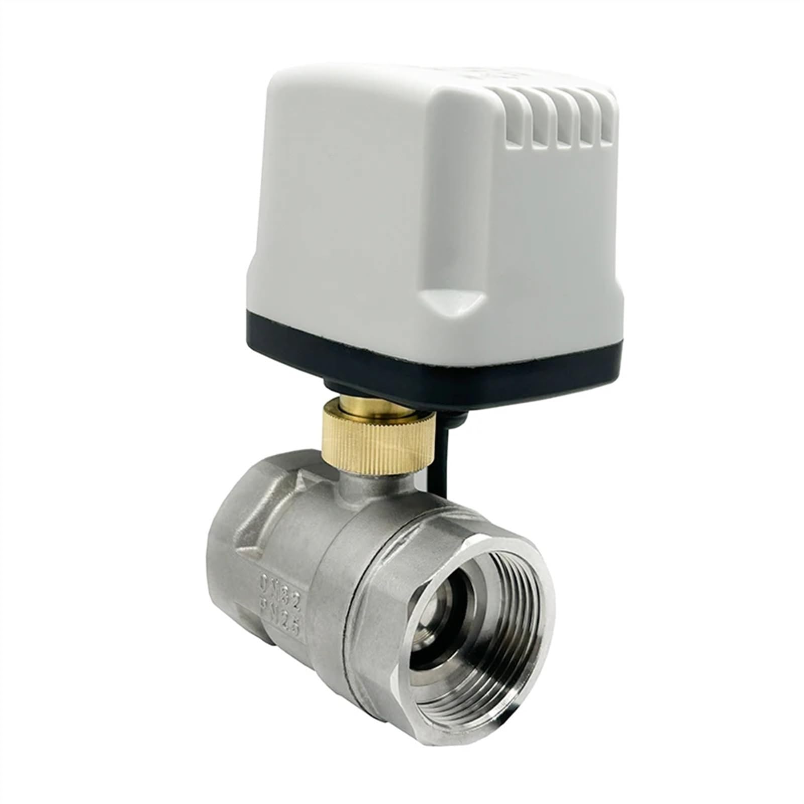 VSPPJYFG 1/2" 3/4" 1" 2" 3S Quick Opening Normally Closed Stainless Steel Motorized Valve 220V 12V 24V 2-Wire Electric Ball Valve(220VAC-CR04K,1.25 Inch)