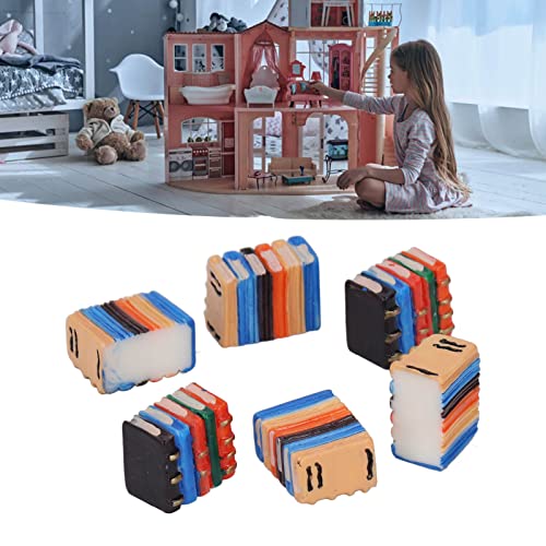SPYMINNPOO Mini-BüCher-Modell, 6 StüCk 1:12 Puppenhaus-Miniaturbuch, Simuliertes DIY, Buntes, SüßEs, Dekoratives… – Bild 6