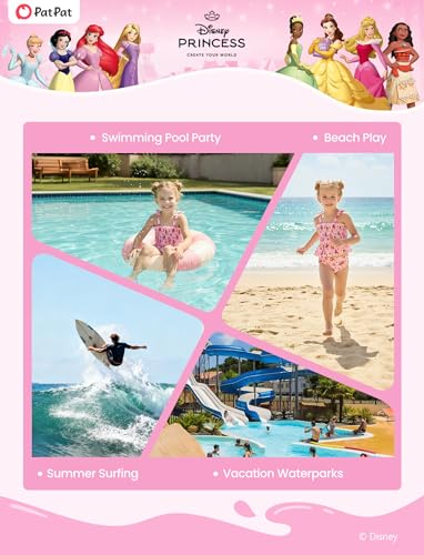 Image of Disney Elsa Princess Toddler Girls Two Piece Tankini Top and Bow Tie Bikini Bottom Beach Swimsuit Set