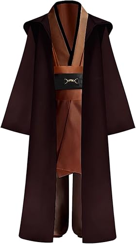 Miniatura 6 de Disfraz de túnica para niños con capucha, túnica y pantalones con cinturón, conjunto de disfraz de Halloween para niños de 6 años en adelante