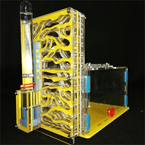 Diseño en T DIY con área de alimentación Nido de Hormigas, acrílico de Granja de Hormigas, nidos de Hormigas de Insectos Villa manía de Mascotas para Hormigas domésticas (Yellow)