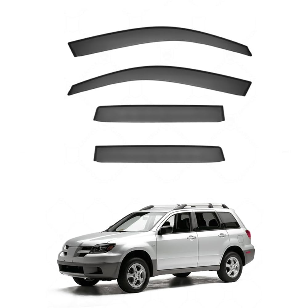 QOEMRHELT 4pc Set In-Channel Wind Deflectors, for Outlander 2001-2005 Window Visors Rain Guards Vent Visors Rain & Sun Protection,Car Accessories