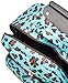 Rockland Double Handle Rolling Backpack, Blue Leopard, 17-Inch (R01-BLUELEOPARD)