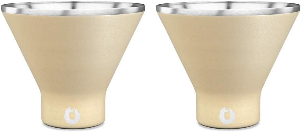 Buy Snowfox Elegance Collection Insulated Stainless Steel Martini And Margarita Cocktail Glass Set Of 2 Light Gold Online In Turkey B07jjhv1wn