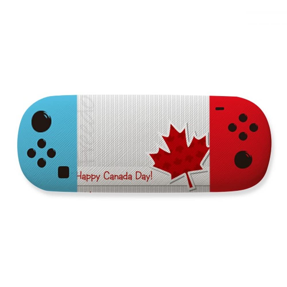 Étui à lunettes rigide érable Canada Day contre rayures et chocs grain vertical - 4