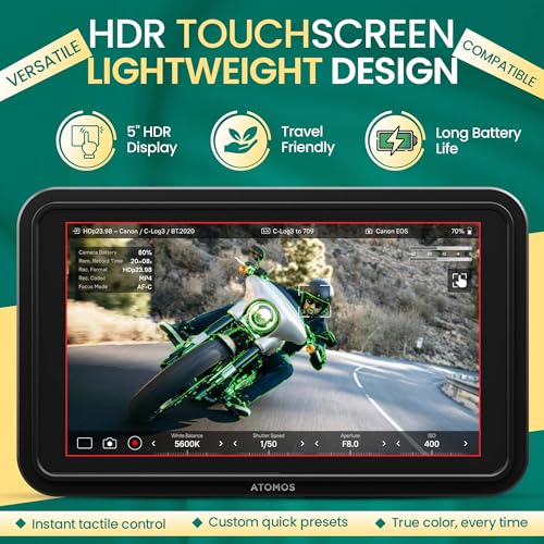 Image of Atomos Shinobi II HDMI 4K Monitor with HDR Touchscreen, All Day Battery Life (Black) Bundle StudioSonic Professional Wired Over-Ear Headphones Studio Monitor Sound Quality