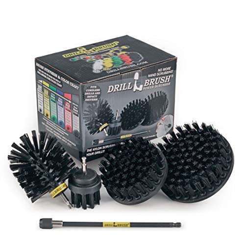 BBQ Accessories - Wire Brush Alternative Nylon Drill Brush Set with Extension
