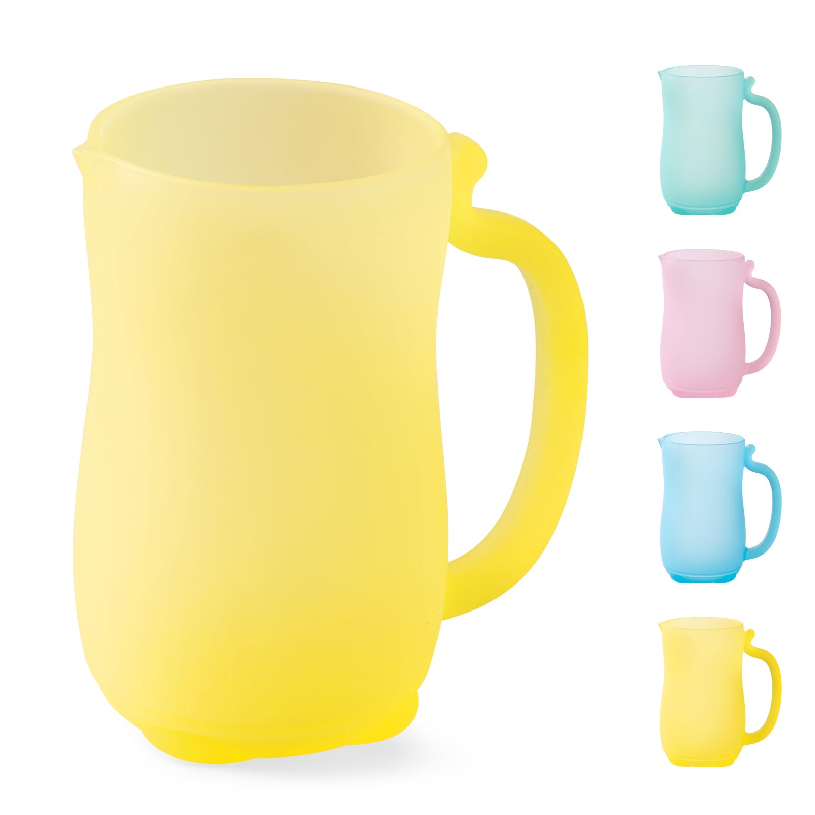 Baby Bath Rinse Cup - Silicone Shampoo Body Washing Rinser Cup with Easy Grip Handle - Yellow