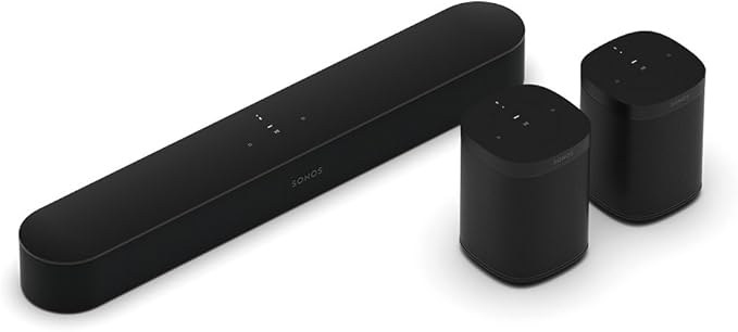 Sonos Beam Heimkinoset 5.0 schwarz (Beam + 2× One)