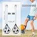 Yaregelun 2PCS Football Kick Trainer, Soccer Return Trainer Net, Football Kick Throw Solo Practice Training Aid Black+Blue