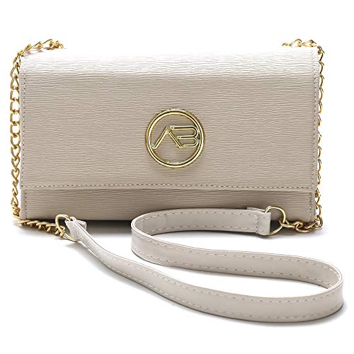 Kit Bolsa Baú com Bolsa Transversal e Carteira Feminina Amanda Brazil Creme