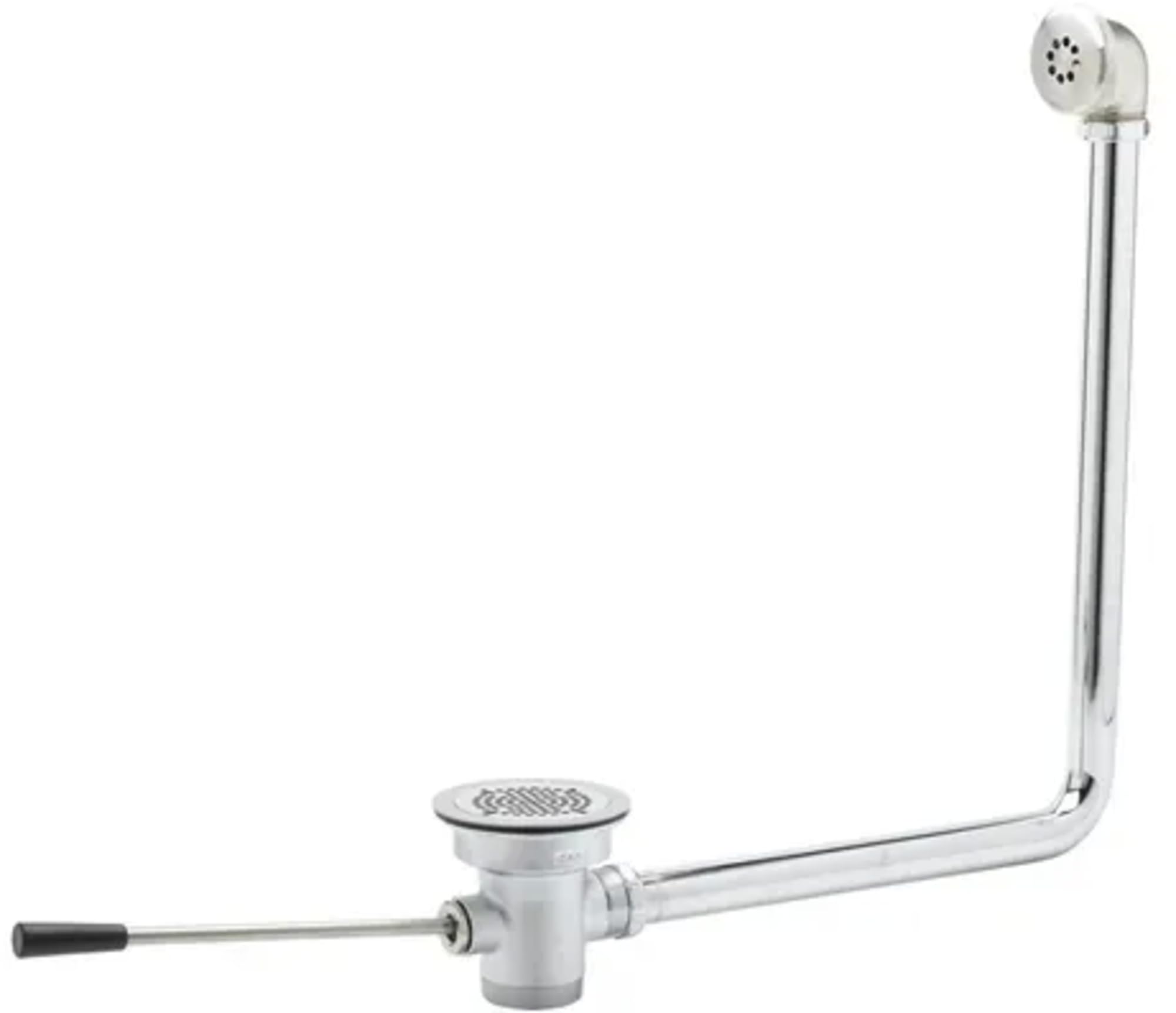 Válvula T&S Brass B-3962-01-XS con palanca corta para fregadero de 3 pulgadas y rebosadero